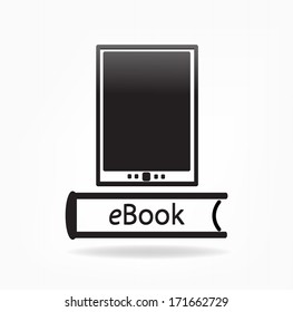 E-book reader, e-reader, book  vector icons
