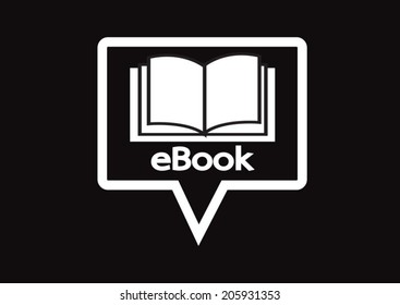 E-book reader  and e-reader icons set