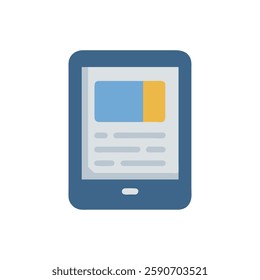 E-Book Reader Icon for Digital Education