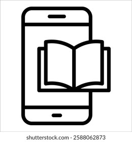 E-Book Reader Icon Element For Design