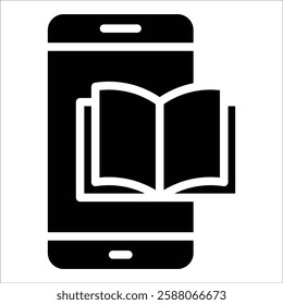 E-Book Reader Icon Element For Design