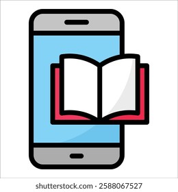 E-Book Reader Icon Element For Design