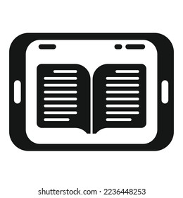 Ebook reader icon simple vector. Digital education. Media textbook