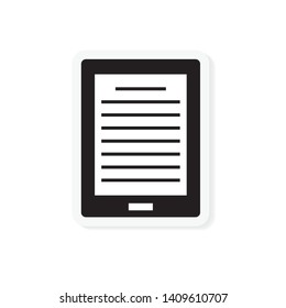 ebook reader icon- vector illustration