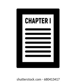 E-book reader icon. Vector illustration