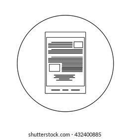 e-book reader line icon. trendy modern vector illustration