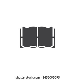 eBook reading vector icon. Audio book filled flat sign for mobile concept and web design. Open book pages and audio player glyph icon. Symbol, logo illustration. Vector graphics