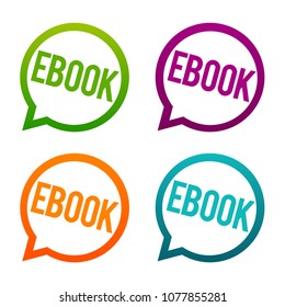 Ebook round Buttons. Circle Eps10 Vector.