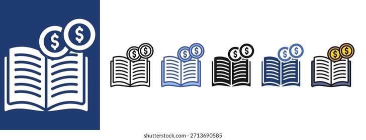 E-Book-Verkaufssymbol setzt Multi-Style-Kollektion 
