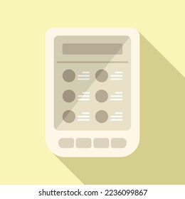 Ebook screen icon flat vector. Internet mobile. Digital education