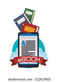 Ebook and smartphone design, vector illustration 10 eps graphic