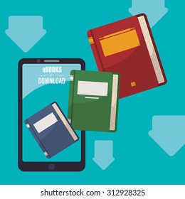 Ebook and smartphone design, vector illustration 10 eps graphic