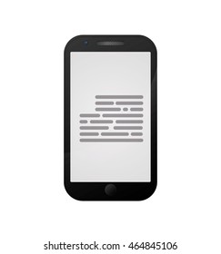 ebook smartphone internet web reading lerning icon. Isolated and flat illustration. Vector graphic