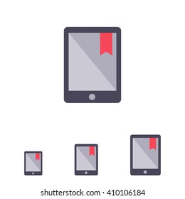 E-book with tab
