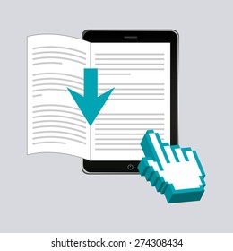 ebook technology design, vector illustration eps10 graphic 
