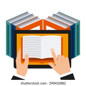 e-book technology design, vector illustration eps10 graphic 