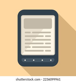 Ebook technology icon flat vector. Digital tablet. Web mobile