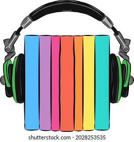e-book trends audio learning vector illustration