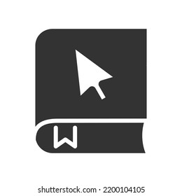 icono de glifo vector ebook aislado en fondo blanco. icono del vector de stock de ebook para diseño web, aplicación móvil y ui