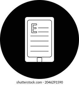 E-book Vector Glyph Inverted Icon Design
