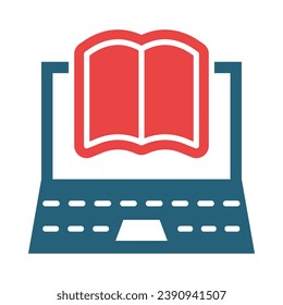 Ebook Vector Glyph Two Color Icon For Personal And Commercial Use.
