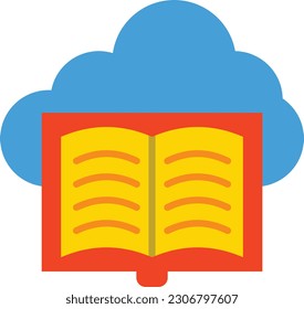 E-Book-Vektorsymbol. Kann für Druck-, Mobil- und Web-Anwendungen verwendet werden.