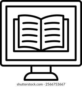 Ebook vector icon. Can be used for printing, mobile and web applications.