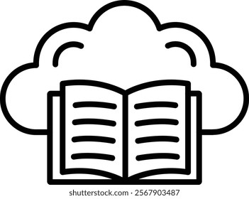 Ebook vector icon. Can be used for printing, mobile and web applications.