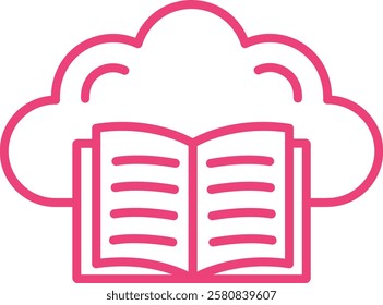 Ebook vector icon. Can be used for printing, mobile and web applications.