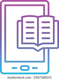 Ebook vector icon. Can be used for printing, mobile and web applications.