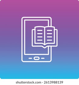 Ebook vector icon. Can be used for printing, mobile and web applications.