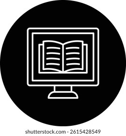 Ebook vector icon. Can be used for printing, mobile and web applications.