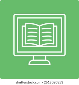 Icono de Vector de libro electrónico. Se puede utilizar para aplicaciones de impresión, móviles y de Web.