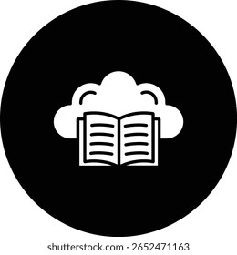 Ebook vector icon. Can be used for printing, mobile and web applications.
