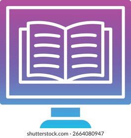 Ebook vector icon. Can be used for printing, mobile and web applications.