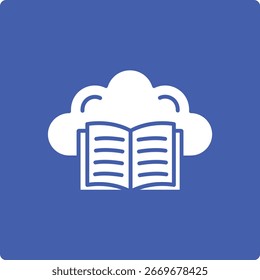Ebook vector icon. Can be used for printing, mobile and web applications.