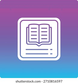 Icono de Vector de libro electrónico. Se puede utilizar para aplicaciones de impresión, móviles y de Web.