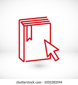 E-Book vector icon, education icon