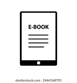 Ebook vector icon, vector flat trendy style illustration on white background..eps