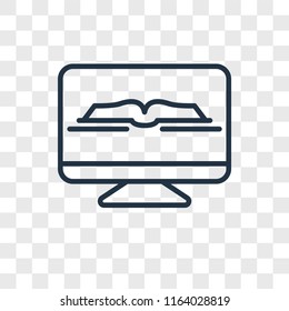Ebook vector icon isolated on transparent background, Ebook logo concept
