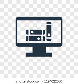 Ebook vector icon isolated on transparent background, Ebook transparency logo concept