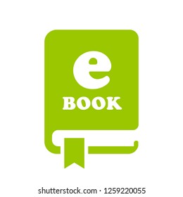 E-book vector icon isolated on white background