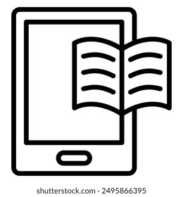 Ebook Vector Line Icon Design