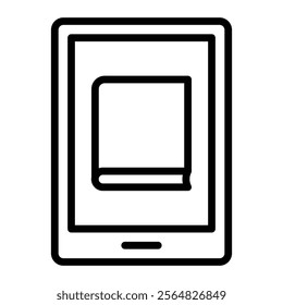 Ebook Vector Line Icon Design