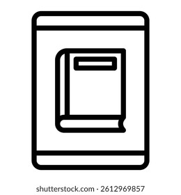 EBook Vector Line Icon Design