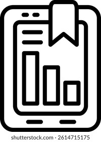 Ebook Vector Line icon Design