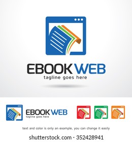 Ebook Website Logo Template Design Vector