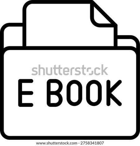 E-Books Folder Vector Icon Design Symbol