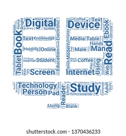 ebooks word cloud. tag cloud about ebooks