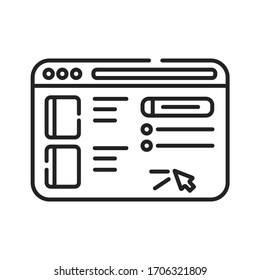 E-bookstore black line icon. An online store that sells books, and where people can buy them. Pictogram for web page, mobile app, promo. UI UX GUI design element. Editable stroke.